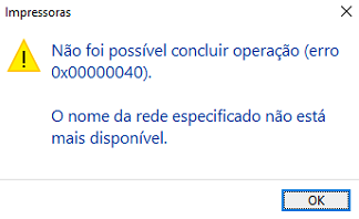 erro 0x00000040