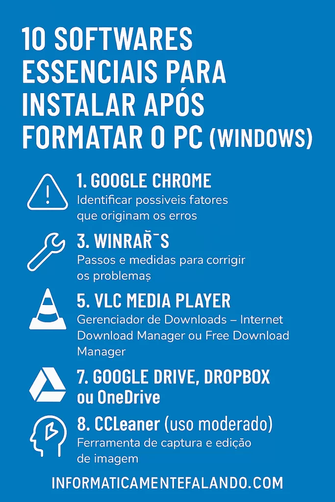 10 Softwares Essenciais para Instalar Após Formatar o PC (Windows)