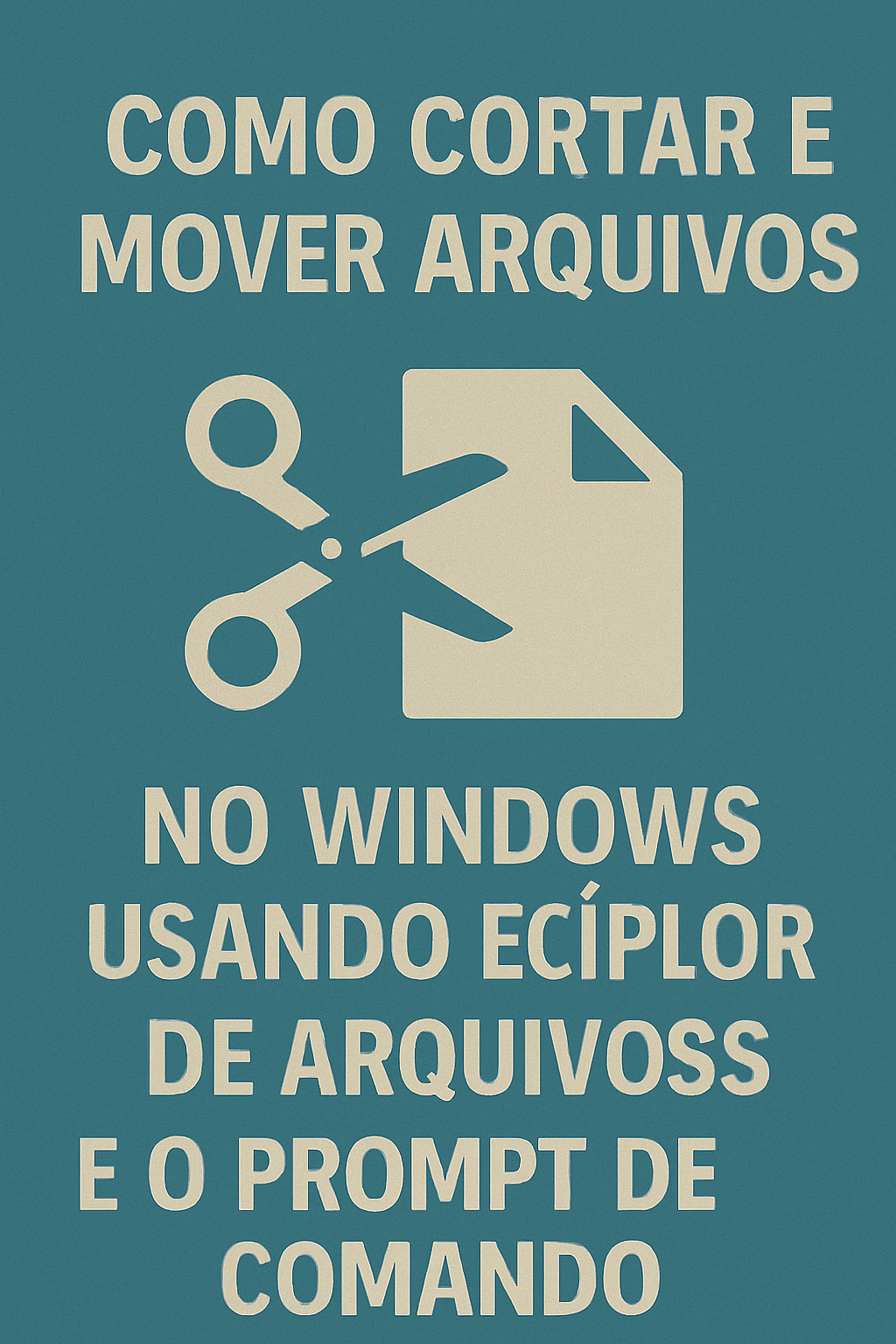 Como Cortar e Mover Arquivos no Windows Usando o Explorador de Arquivos e o Prompt de Comando