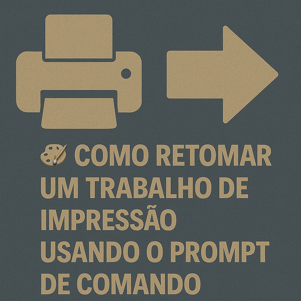 Como Retomar um Trabalho de Impressão no Windows Usando o Prompt de Comando
